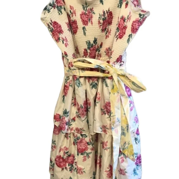 LoveShackFancy Pink Floral Midi Dress - Picture 2 of 8